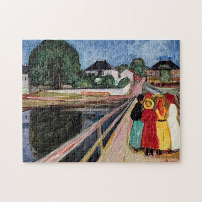 Puzzle Edvard Munch - Les filles sur le pont 1902 (Horizontal)