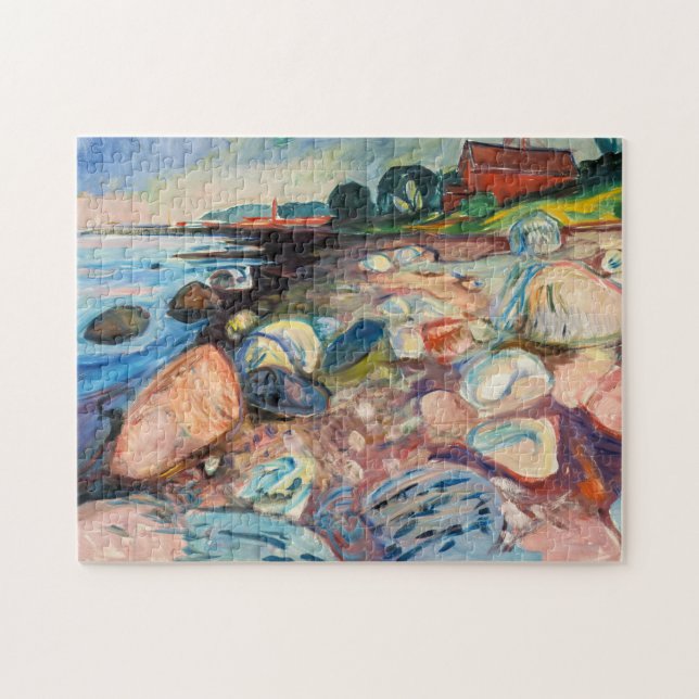 Puzzle Edvard Munch - Rive avec Maison Rouge (Horizontal)