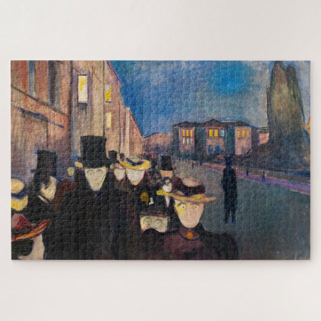 Puzzle Edvard Munch - Soirée sur Karl Johan Street (Horizontal)