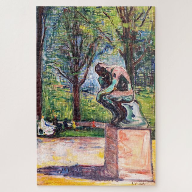 Puzzle Edvard Munch - The Thinker by Rodin (Vertical)