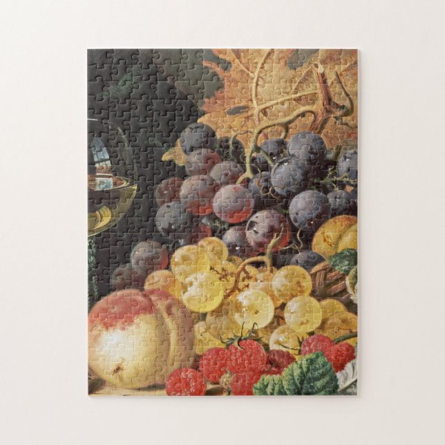 Puzzle Edward Ladell - Un panier de raisins, framboises (Vertical)