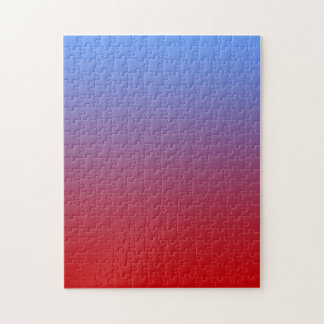 Puzzle Effacement rouge aux couleurs bleues, conception