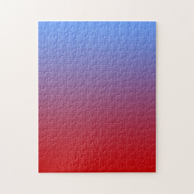 Puzzle Effacement rouge aux couleurs bleues, conception (Vertical)