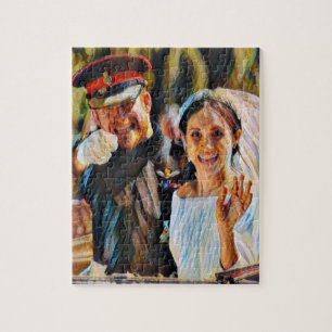 Puzzle Effet de peinture mariage Harry & Meghan
