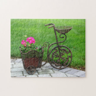 Puzzle Effet Orton Conteneur Fleur Vélo Antique