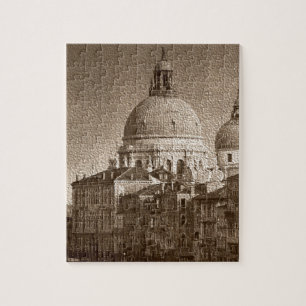 Puzzle Effet Papier Sepia Venise Grand Canal
