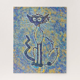 Puzzle effilé de chat