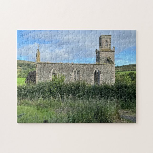 Puzzle Église abandonnée St Colmac, île de Bute, Écosse (Horizontal)