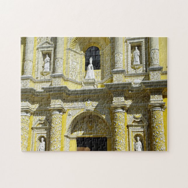 Puzzle Église Antigua Merced Façade baroque. (Horizontal)
