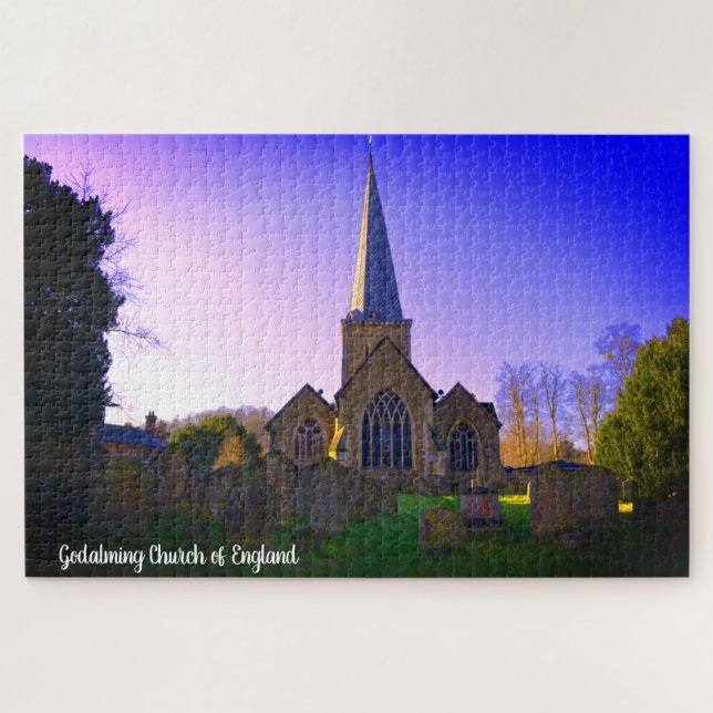 Puzzle Église De Godalming D'Angleterre Le Matin (Horizontal)