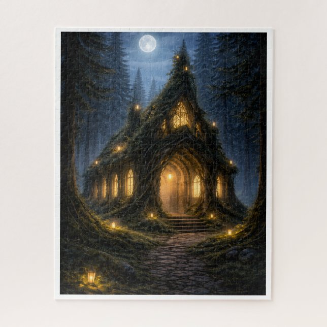Puzzle Église de la Forêt Enchantée - Bois au Clair de Lu (Vertical)
