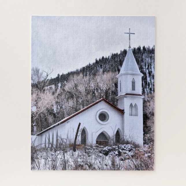Puzzle Église de Little Mountain Town - 16x20 - 520 pcs (Vertical)