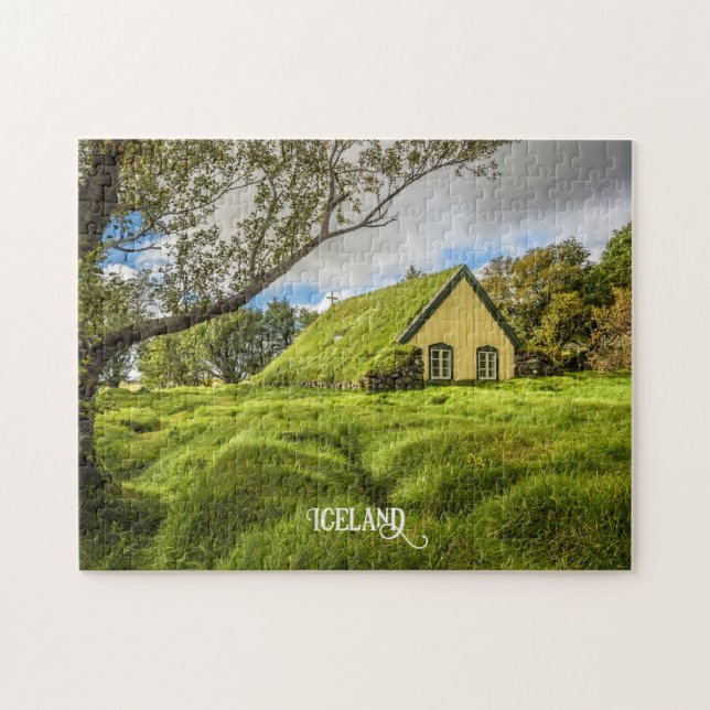 Puzzle Église islandaise de Turf (Horizontal)