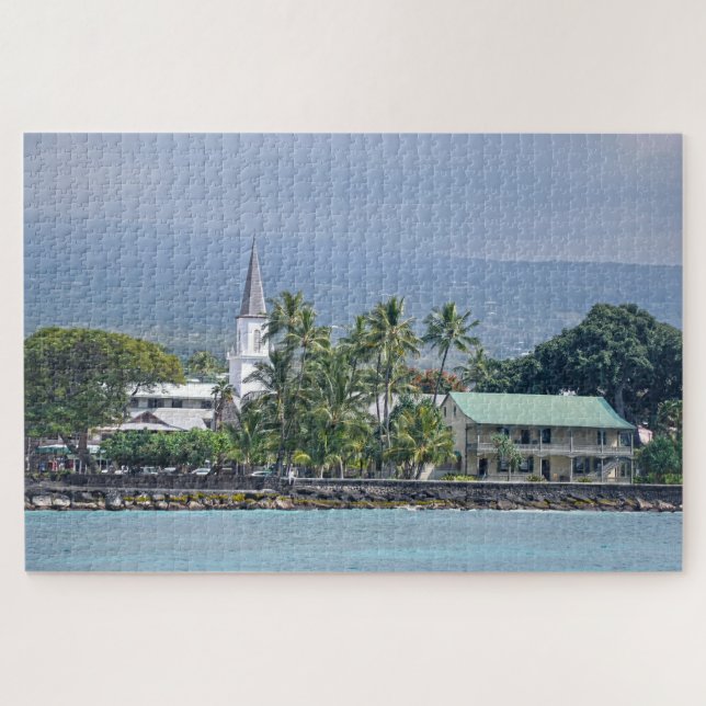 Puzzle Église Mokuaikaua, Palais Hulihee, Kailua-Kona, HI (Horizontal)