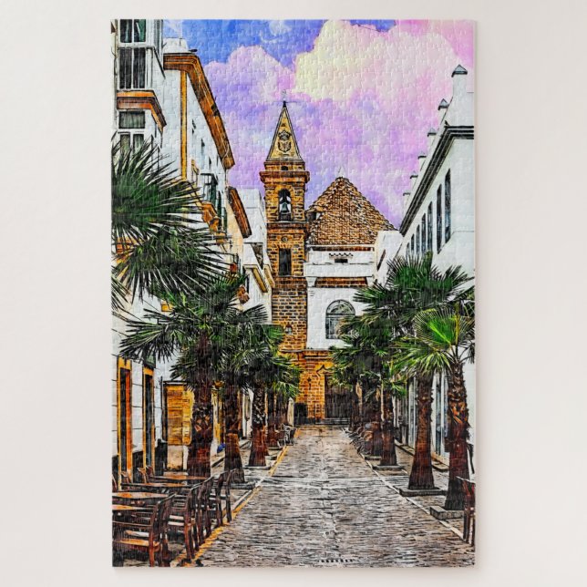 Puzzle Eglise Nuestra Senora de la Palma. Cadix, Espagne. (Vertical)