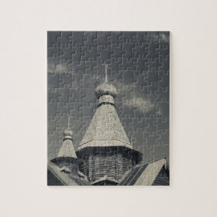 Puzzle Église orthodoxe russe traditionnelle en bois