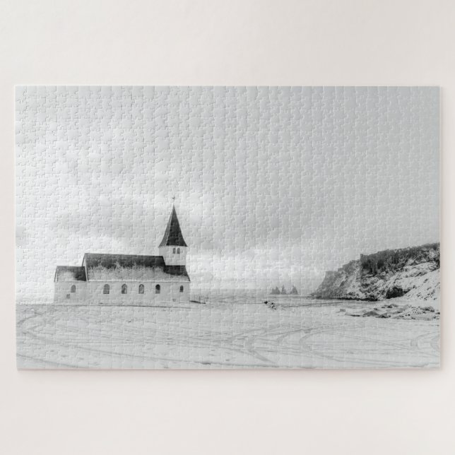 Puzzle Eglise serene Vík i Myrdal (Horizontal)