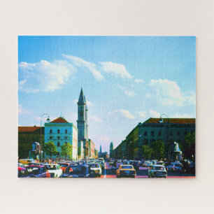 Puzzle Église universitaire vintage munich ludwigstraße