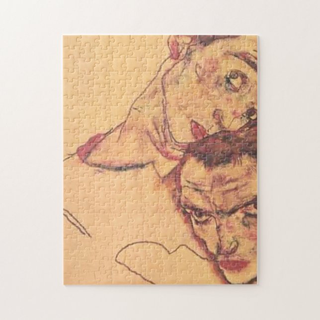 Puzzle Egon Schiele - Double Autoportrait (Vertical)