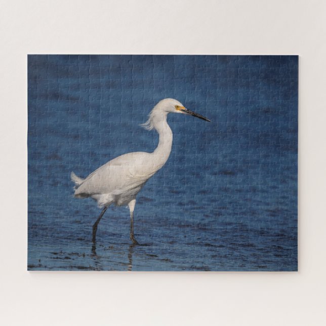 Puzzle Egret neigeux sur North Beach (Horizontal)