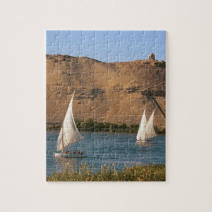 Puzzle Egypte, Assouan, Nil River, voiliers Felucca,