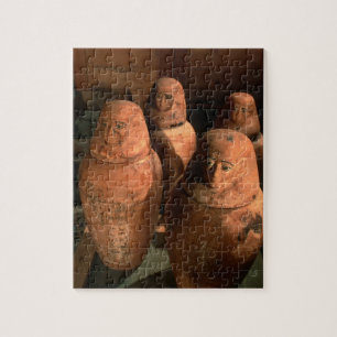 Puzzle Égypte, jarres canopes de la 26e dynastie trouvées
