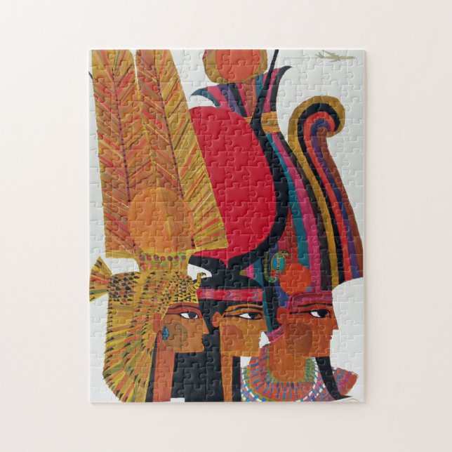 Puzzle Egypte Vintage Air Travel Culture antique Tourisme (Vertical)
