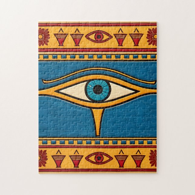 Puzzle Egyptian Eye of Horus, Eye of Ra Egypt Deity (Vertical)