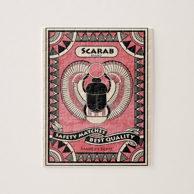 Puzzle égyptien de scarabée de scarabée (Vertical)