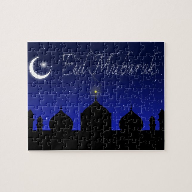 Puzzle Eid Mubarak Night Stars Mosque (Horizontal)