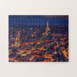 Puzzle Eiffel Tower Paris City Night Europe Travel Photo<br><div class="desc">Paris City Places & Sightseeings - Eiffel Tower Digital Photography Artwork</div>