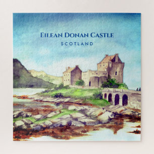 Puzzle Eilean Donan Castle Ecosse aquarelle peinture