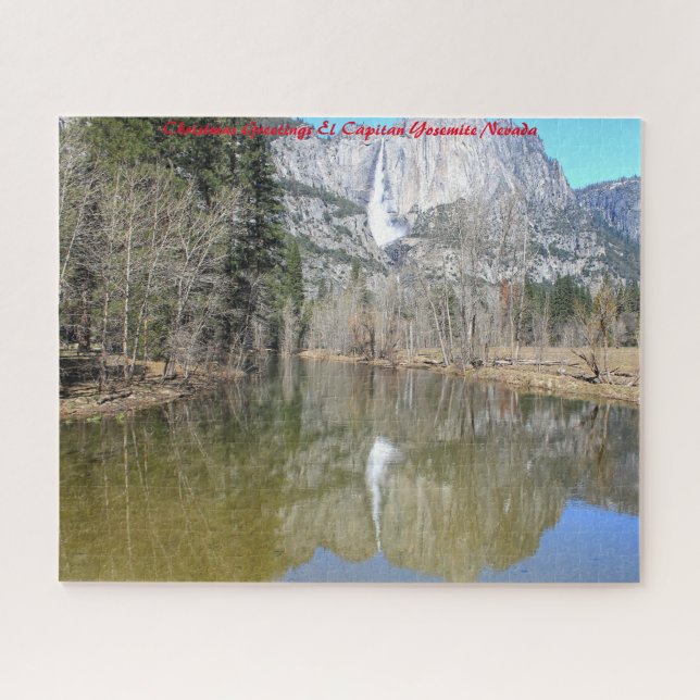 Puzzle El Capitan Yosemite Nevada. Vœux de Noël (Horizontal)