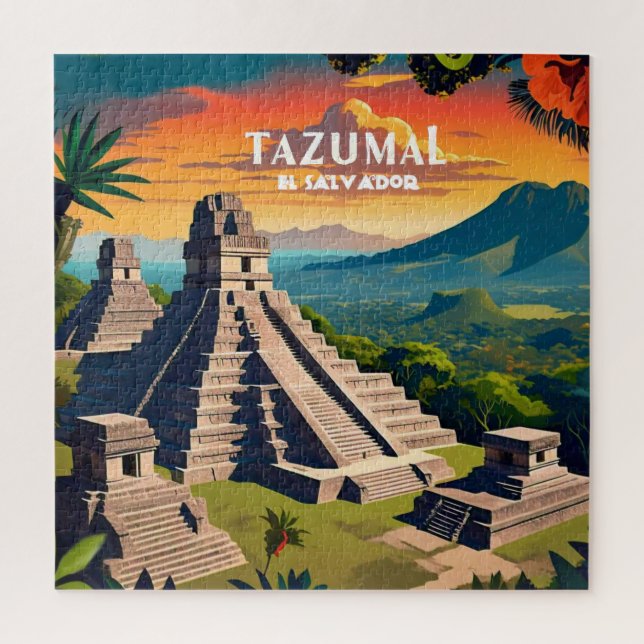 Puzzle El Salvador Travel Vintage Retro (Vertical)