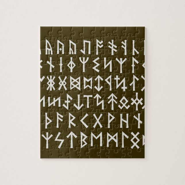 Puzzle Elder Futhark Runes (Vertical)