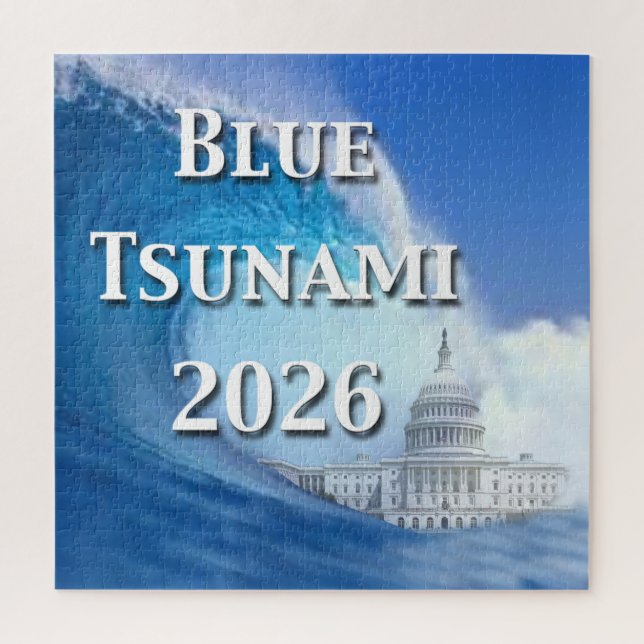 Puzzle Élection Tsunami Bleu 2026 (Vertical)