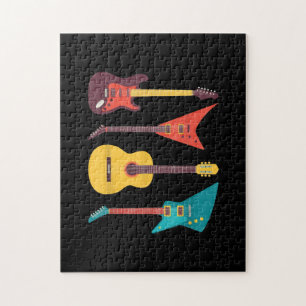 Puzzle Electric Guitar and Acoustic Guitar Musician Venin