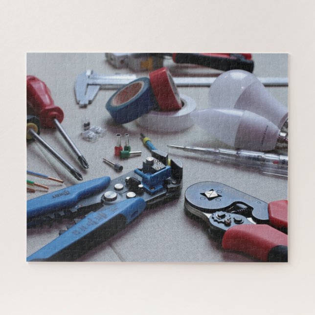 Puzzle Electricien Handyman Outils et équipement (Horizontal)