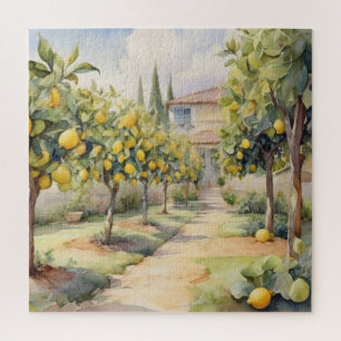Puzzle Élégance de la culture du citron dans l'aquarelle