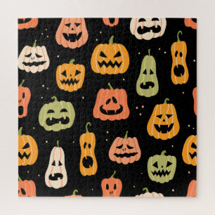Puzzle Élégance éffrayante : Art Citrouille d'Halloween
