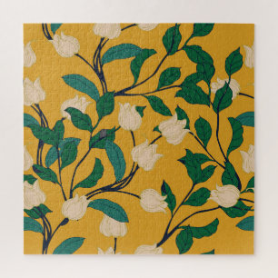 Puzzle Élégance florale : Motif feuillus Vintage.