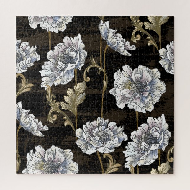Puzzle Elégance Peony : Flèches d'or baroque (Vertical)