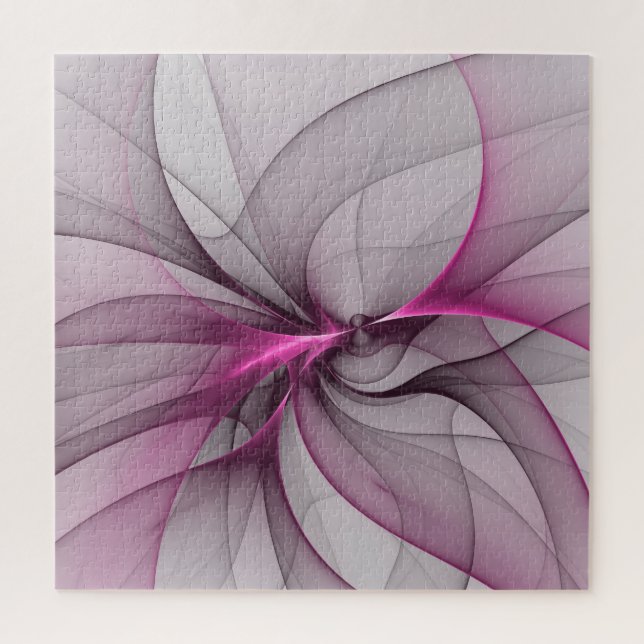 Puzzle Élégant Chaos Moderne Art Fractal Abstrait Rose (Vertical)