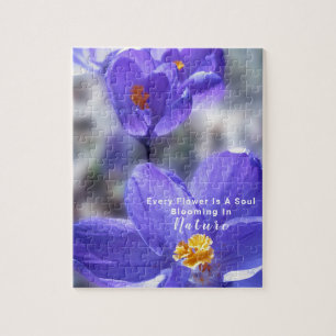 Puzzle Elégant Crocus Purple Photo Citation