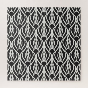 Puzzle Élégant damas floral, patte art nouveau sans soudu