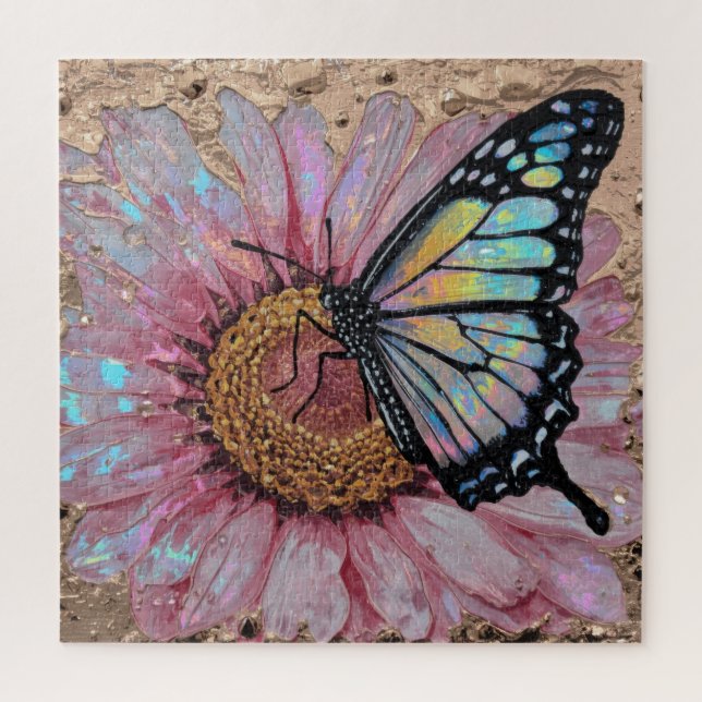 Puzzle Elegant Floral Surface – Textured Flower Beauty (Vertical)