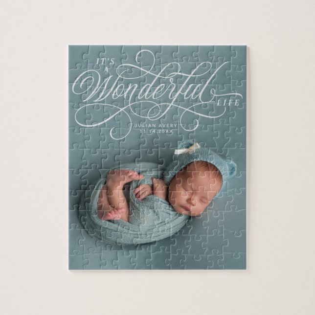 Puzzle Elegant It's A Wonderful Life script photo design (Vertical)