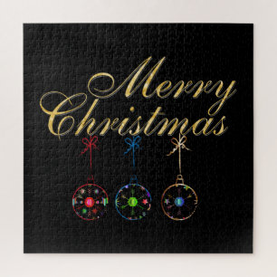 Puzzle Élégant Joyeux Noël Snowflake Art