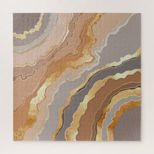 Puzzle Elégant Marbre Or : Arrière - plan stylisé.