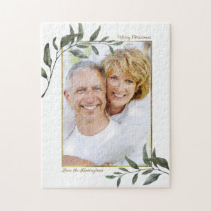 Puzzle Élégant Moderne de verdure Photo de Noël